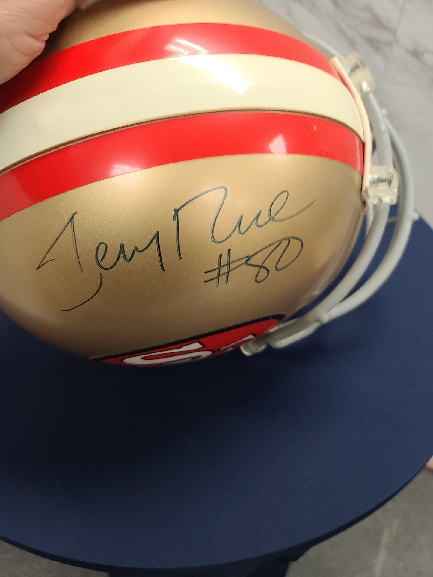 Riddell Football Helmet Signed by Jerry Rice — Own a Legendary Piece of NFL History!