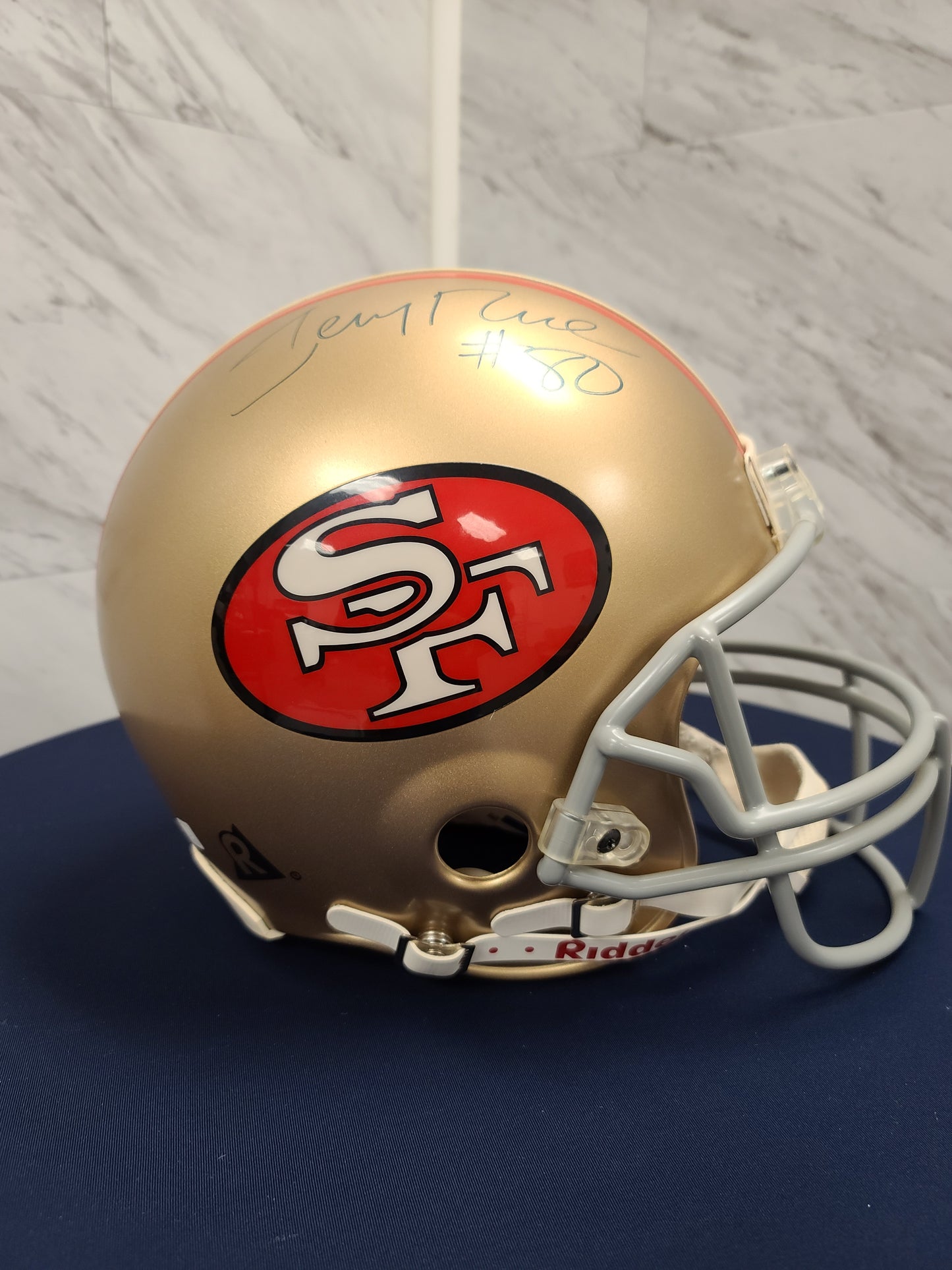 Riddell Football Helmet Signed by Jerry Rice — Own a Legendary Piece of NFL History!