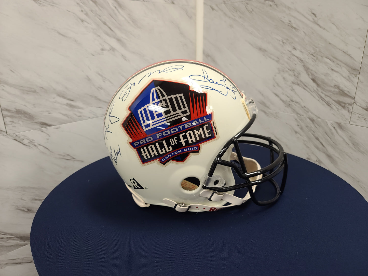 Signed Pro Football Hall of Fame Helmet – Canton, Ohio Legacy Piece - Joe Montana, Ronnie Lott, Dave Wilcox, and Howie Long