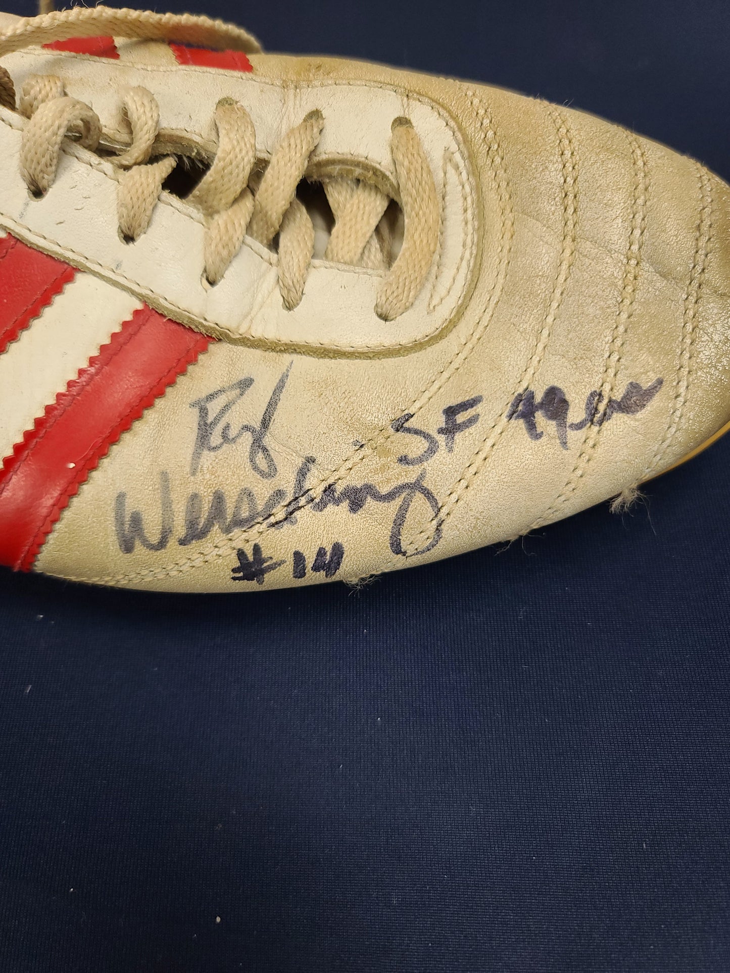 San Francisco 49ers 1981-82 Signed Super Bowl Winning Game Used/Worn Shoes by Ray Wersching with inscription “Shoes that kicked the Game Winning Field Goal Super Bowl XVI”