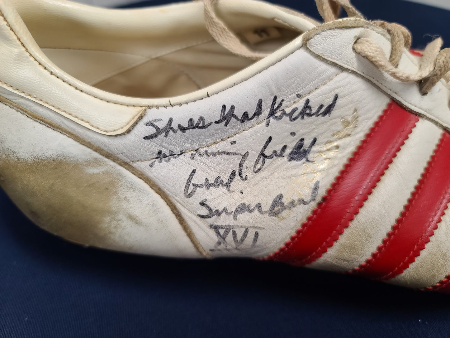 San Francisco 49ers 1981-82 Signed Super Bowl Winning Game Used/Worn Shoes by Ray Wersching with inscription “Shoes that kicked the Game Winning Field Goal Super Bowl XVI”