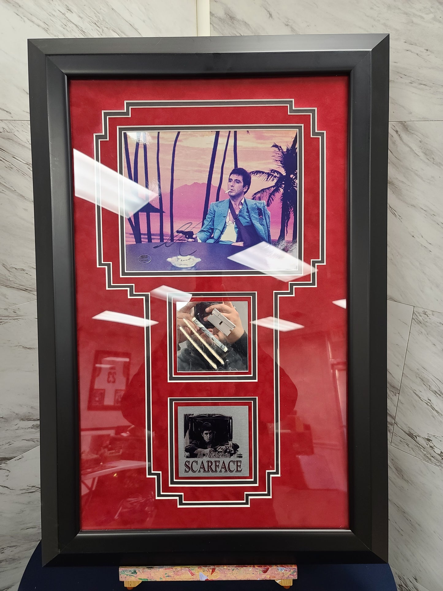 Scarface Al Pacino Limited Edition Framed Memorabilia Display – Tribute to a Cinematic Icon