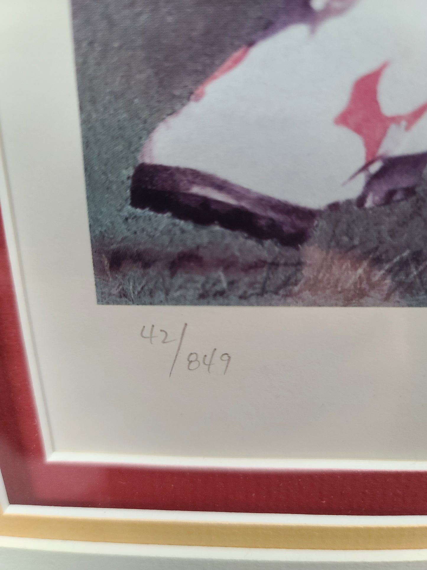 Steve Young framed signed lithograph — A Historic Keepsake