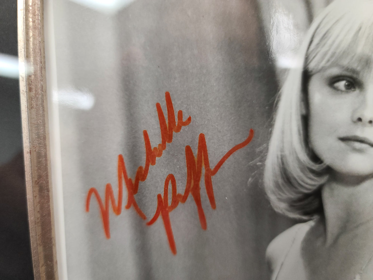 Framed Scarface Al Pacino and Michelle Pfeiffer dual signed photos