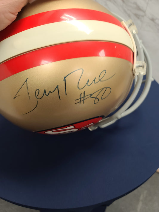 Riddell Football Helmet Signed by Jerry Rice — Own a Legendary Piece of NFL History!