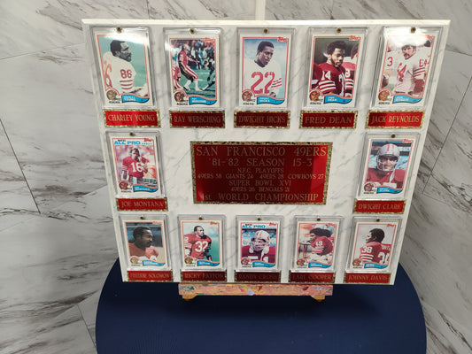 San Francisco 49ers 1981-82 Season 15-3 Card Plaque — A Legendary Run Captured!
