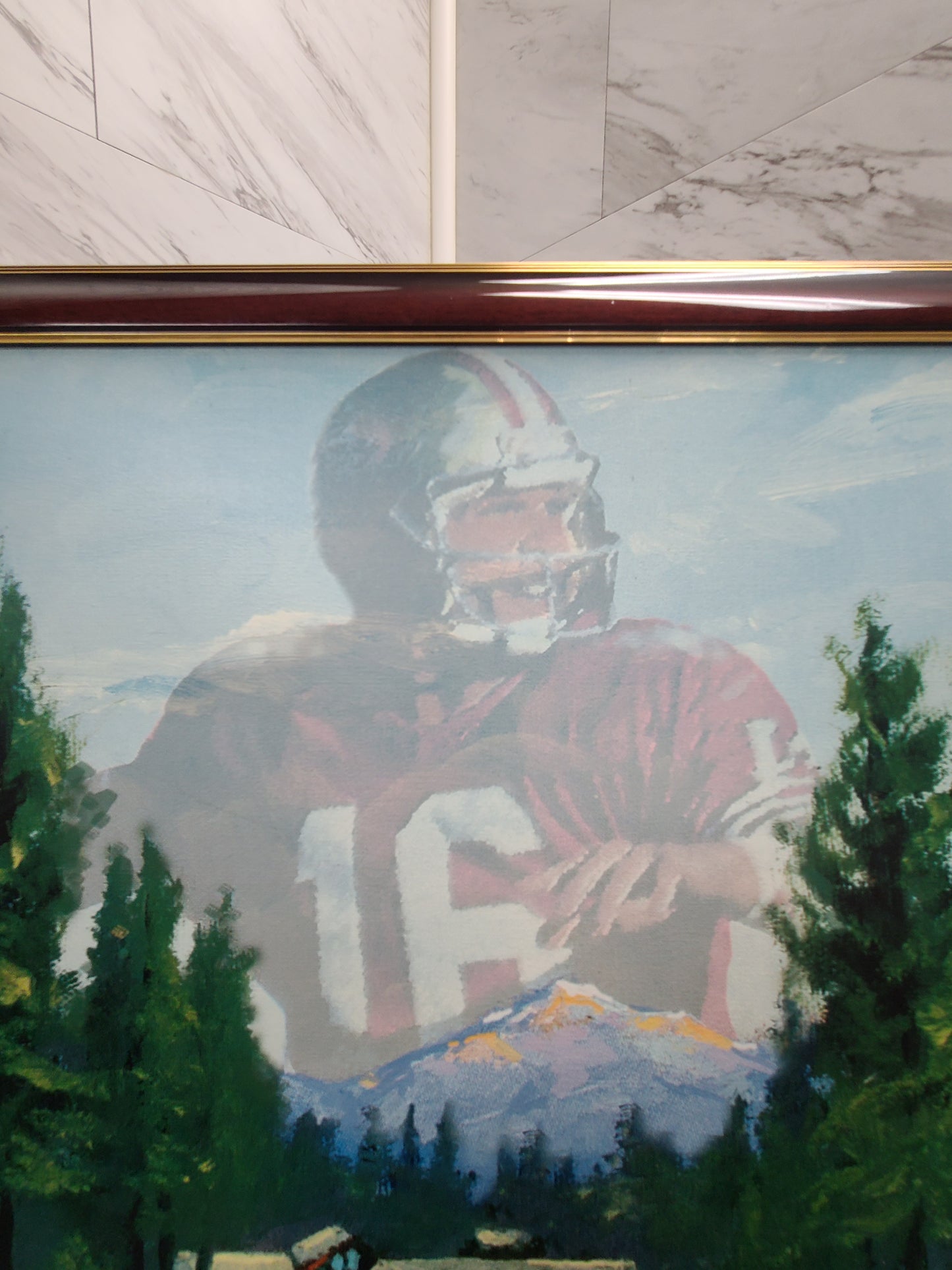San Francisco 49ers Signed Joe Montana Painting by Armando Delgado Original (only 2 ever created)  — A Legendary Tribute