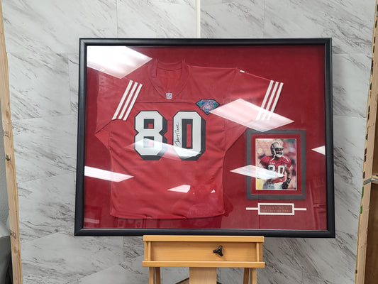 Signed and Framed Jerry Rice #80 Jersey and Photo Dual Signed– The Gold Standard of Greatness