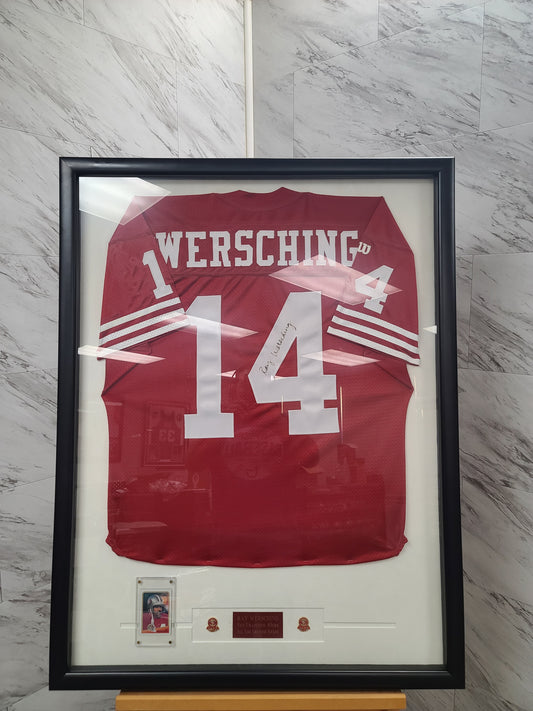 Signed Ray Wersching Framed Jersey – A True Collector’s Touchdown